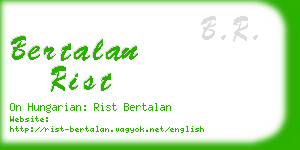 bertalan rist business card